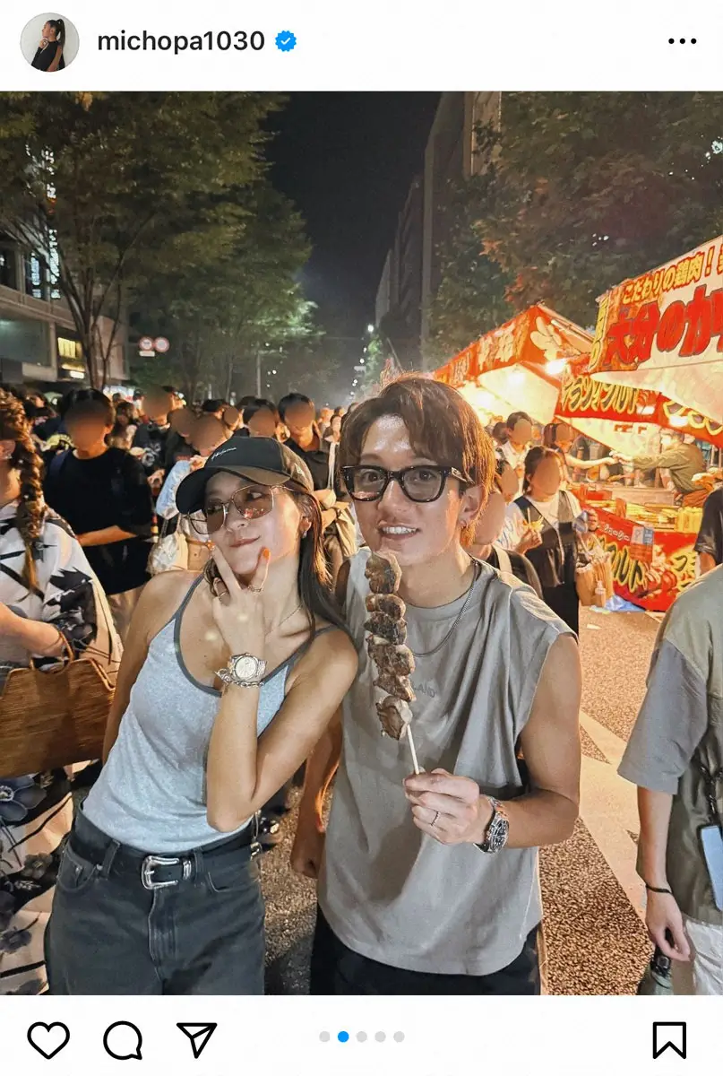 【画像・写真】みちょぱ　夫・大倉士門と3年連続の祇園祭で肩寄せ合うラブラブ2ショットに「素敵夫婦」「幸せそう」の声