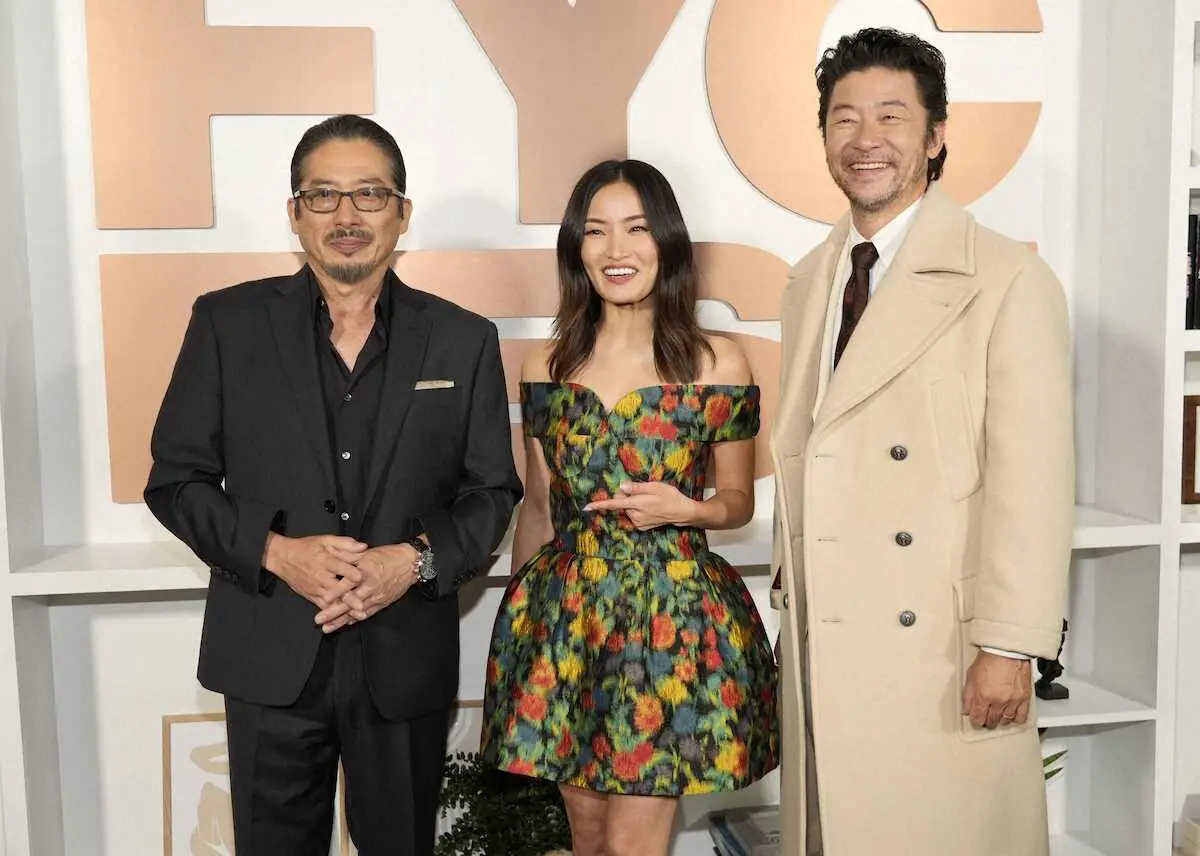 【画像・写真】エミー賞候補になった（左から）真田広之、アンナ・サワイ、浅野忠信（AP）