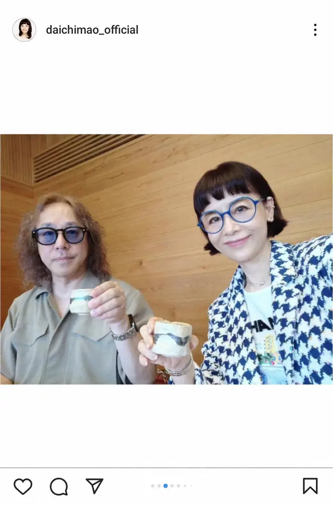 【画像・写真】大地真央　夫とのラブラブクルーズ旅行ショット披露に「ステキ」「仲良しご夫婦」「可愛らしい方」の声