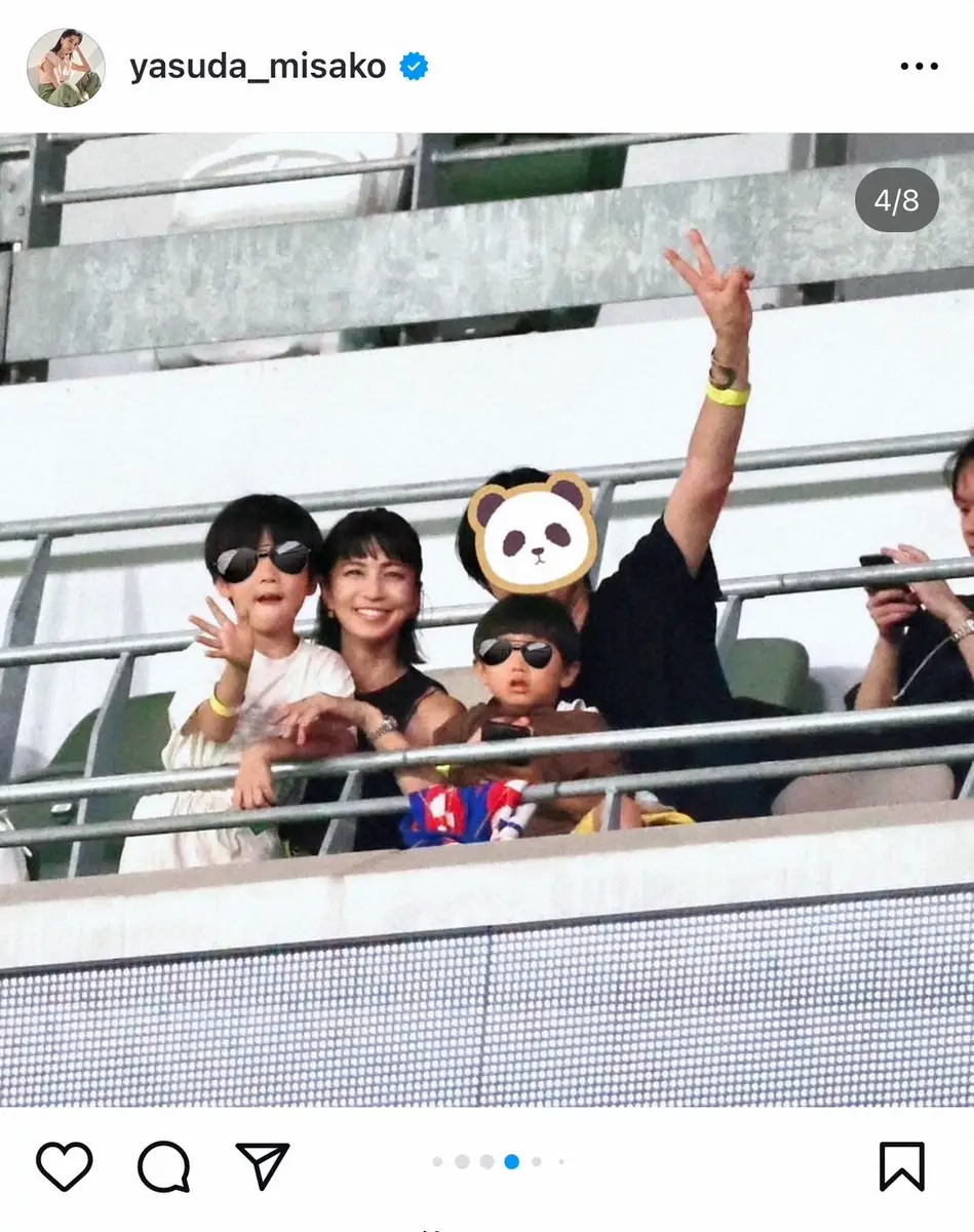 【画像・写真】安田美沙子　家族そろってサッカー観戦　「人間ばなれしてる」FC東京FWに釘付け「目で追ってしまう…」