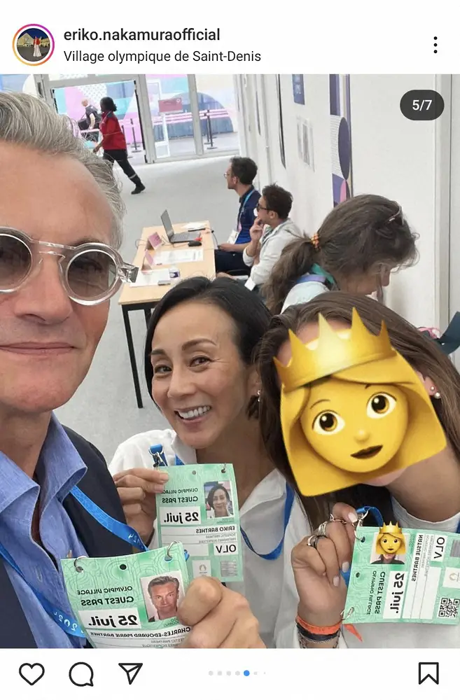 【画像・写真】中村江里子　夫＆長女とパリ五輪の選手村を見学「ツアーに参加」「時差ぼけも吹き飛ぶ興奮状態」