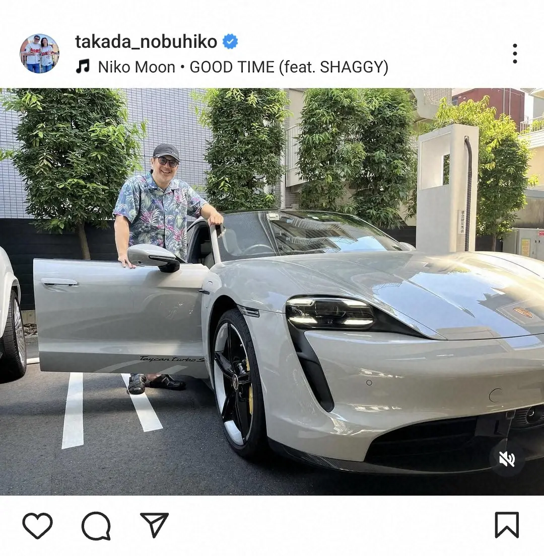【画像・写真】高田延彦　「相棒も軽いメンテから退院で解放！」愛車との2ショットに「カッコ良き」「いい車」「渋い」