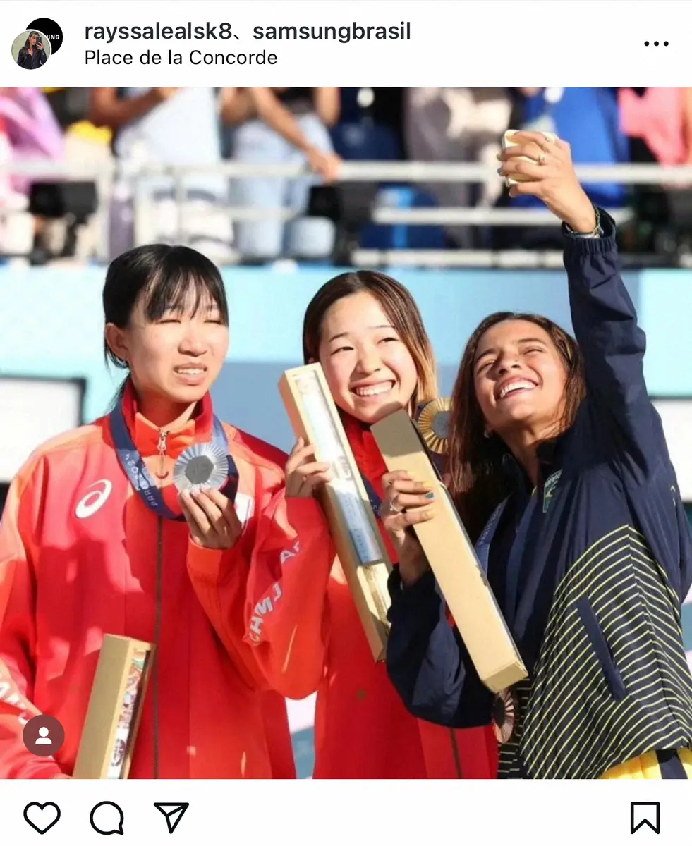 【画像・写真】スケボー女子銅のレアウ、インスタフォロワー700万人超え！「16歳とは思えない」「女優？」ネット注目