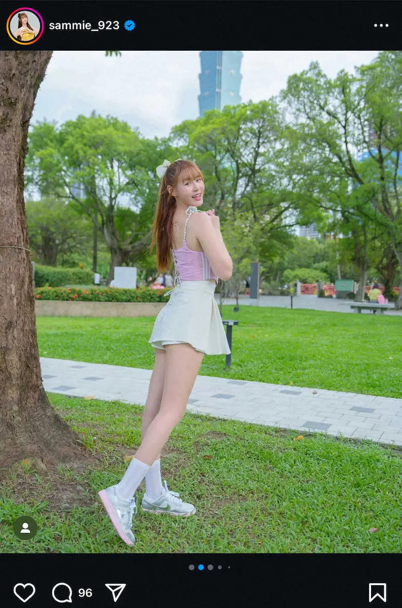 【画像・写真】バックショットも美しい…サミーの公式インスタグラム（＠sammie_923）から