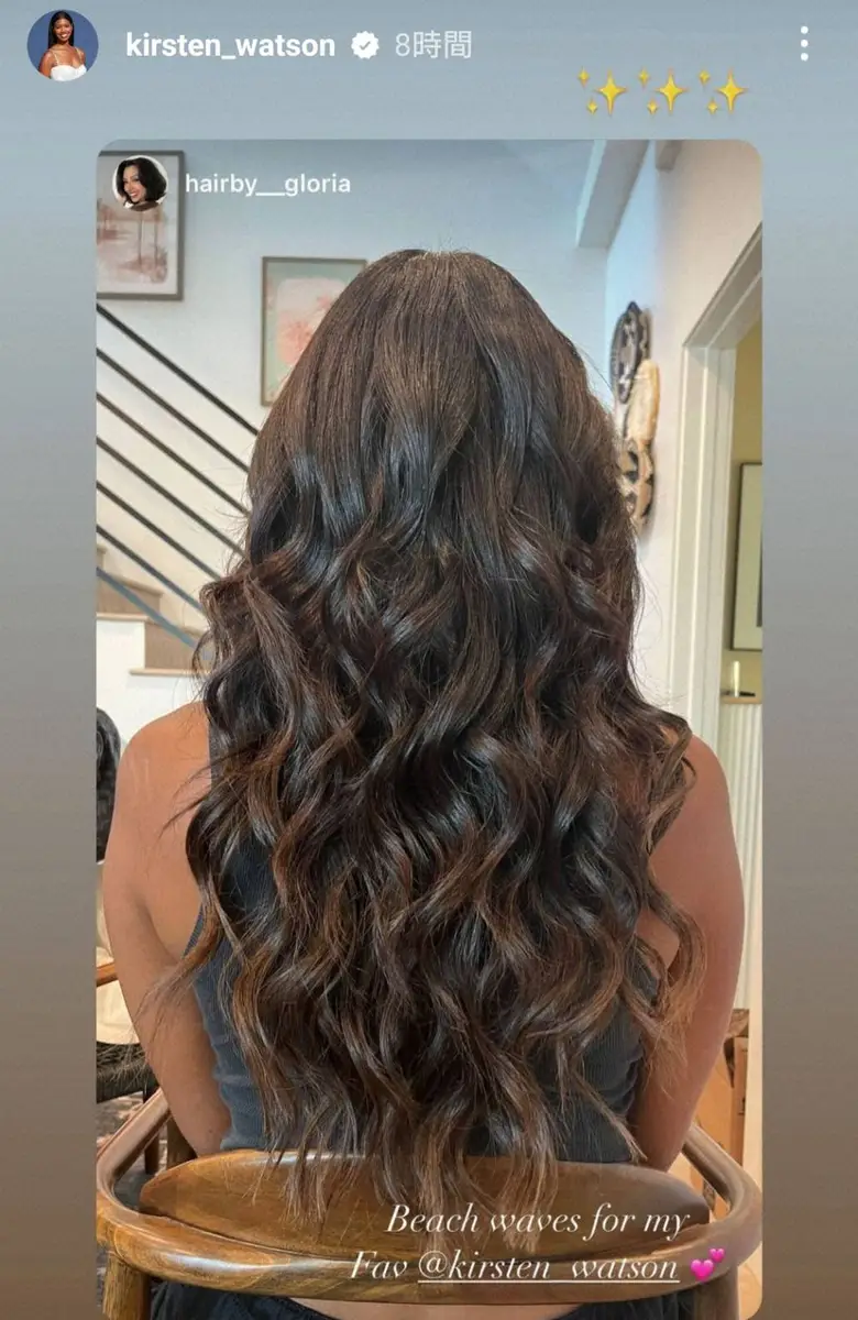 【画像・写真】大谷翔平とともにずぶ濡れ被害のワトソンさん　宣言通り美容院に行き、巻き髪姿に変身　請求書の行方は…