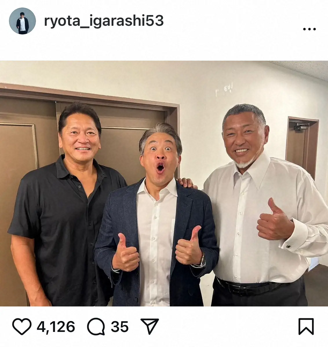 【画像・写真】五十嵐亮太氏「息止まった。」レジェンド2人に挟まれ　「豪華すぎます」「めちゃめちゃ激アツ」の声