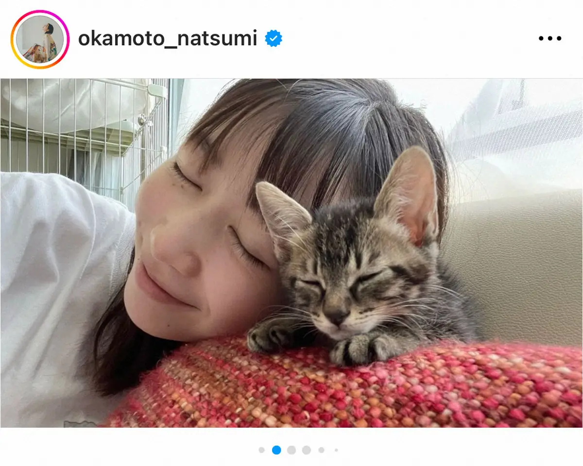 【画像・写真】女優・岡本夏美　新しい家族を紹介「もうかれこれ数ヶ月前から、一緒に暮らしています」