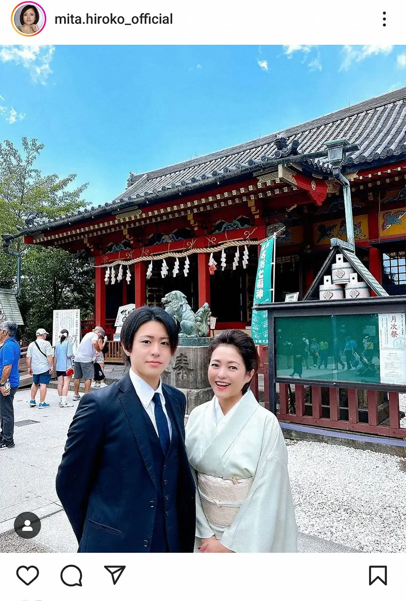 【画像・写真】三田寛子　イケメン三男の中村歌之助とクイズ番組共演に「そっくり」の声　母思い料理好きも明かす