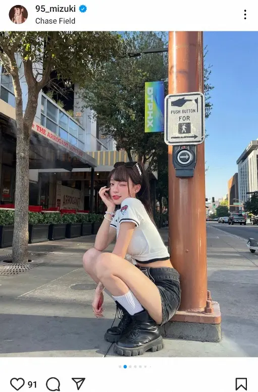 【画像・写真】フォロワー181万超の大人気台湾チア　MLB“台湾デー”ショット公開に「世界的美女」「極上の可愛さ」