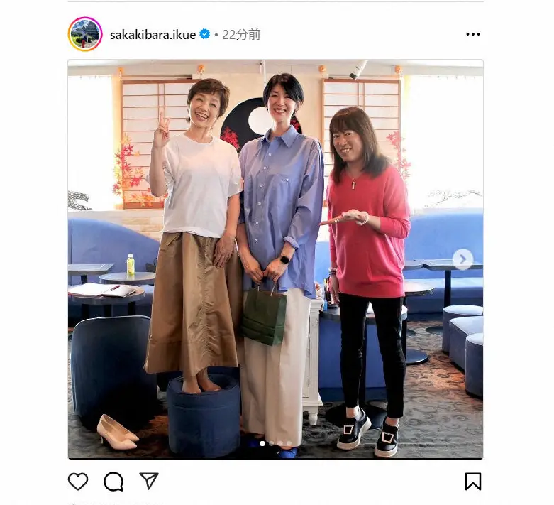 【画像・写真】榊原郁恵　結婚＆第1子妊娠発表の元アスリートとのオフショット披露　「心地良い空気」と共演の感想つづる