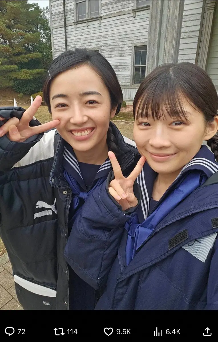 【画像・写真】「虎に翼」花江役・森田望智「本当にお疲れ様」伊藤沙莉との2S披露！「半年前に見たシーン」ファン感激