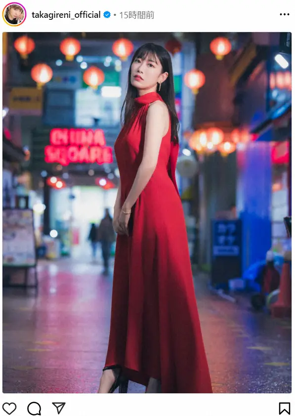 【画像・写真】高城れに　雰囲気ガラリのノースリーブ“女神ショット”公開に「ギャップが凄い」「お美しい…」の声