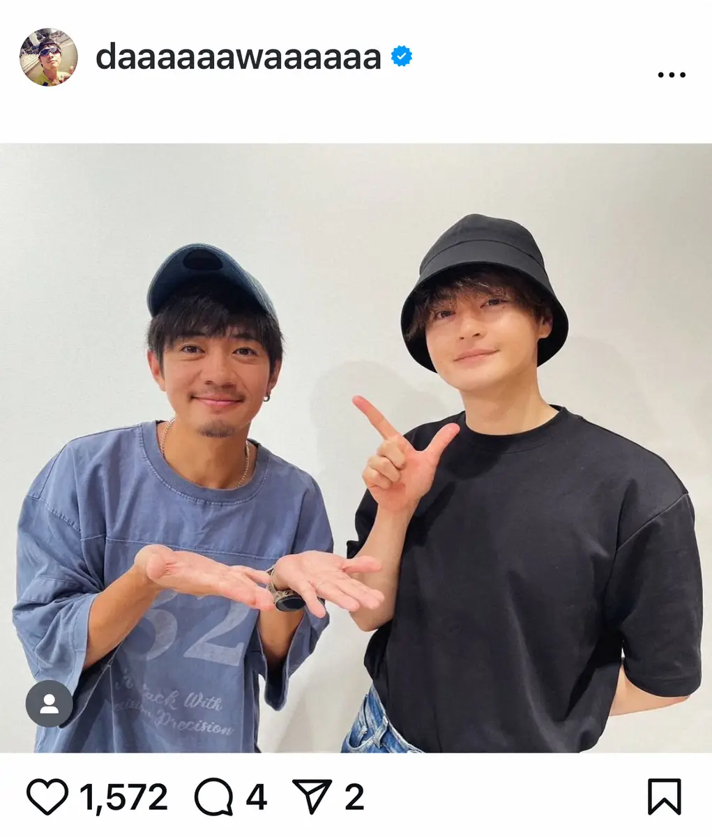 【画像・写真】和田正人　「同じ事務所で20年近い仲」という人気俳優とのツーショット「とても面白い回でした」