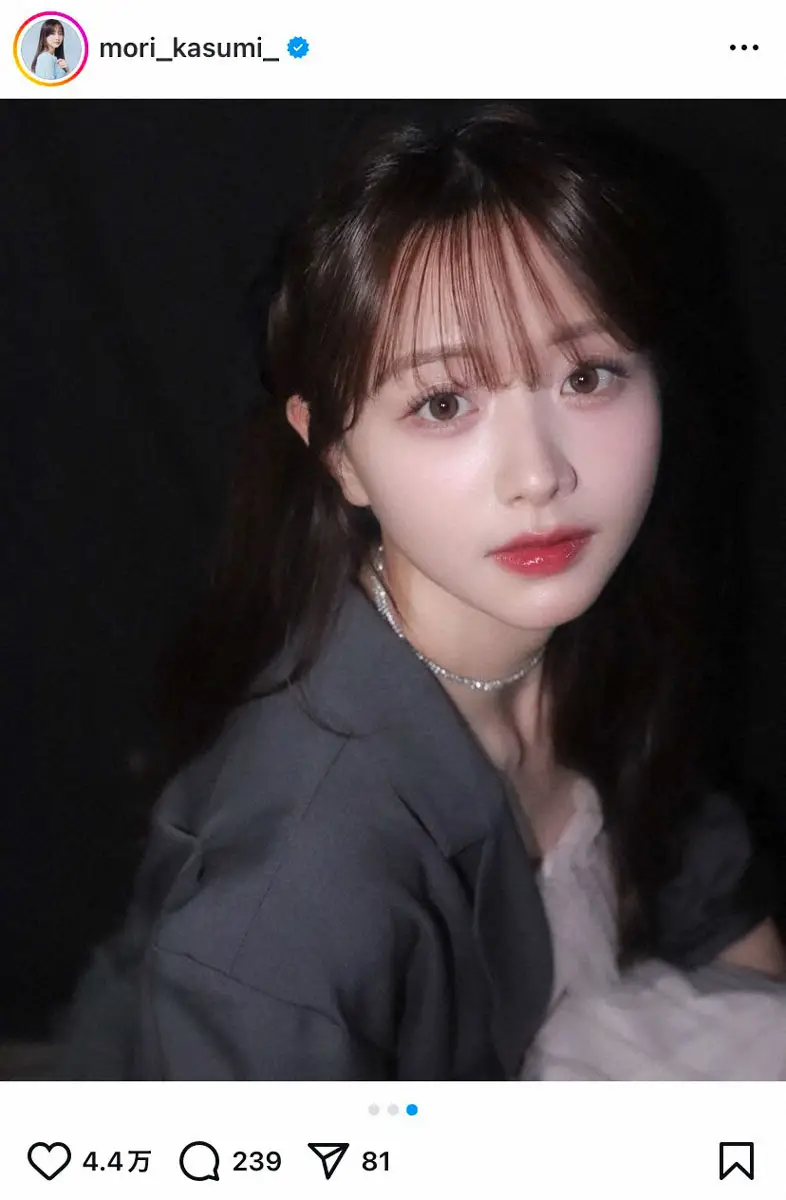 【画像・写真】森香澄「楽しかった」ガルアワのオフショ公開　フォロワー絶賛「最強」「あざとい」一方で胸元に注目集まる