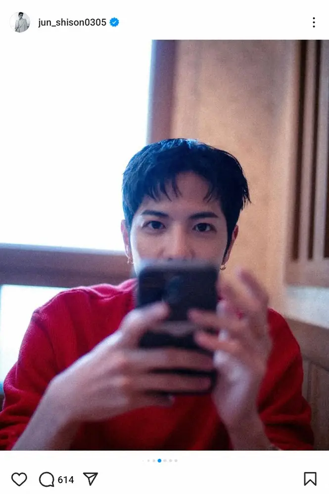 【画像・写真】志尊淳「またね」ピアス光る“韓ドル風”オフショに「カッコ良すぎる」「写真集みたい」「最高」の声