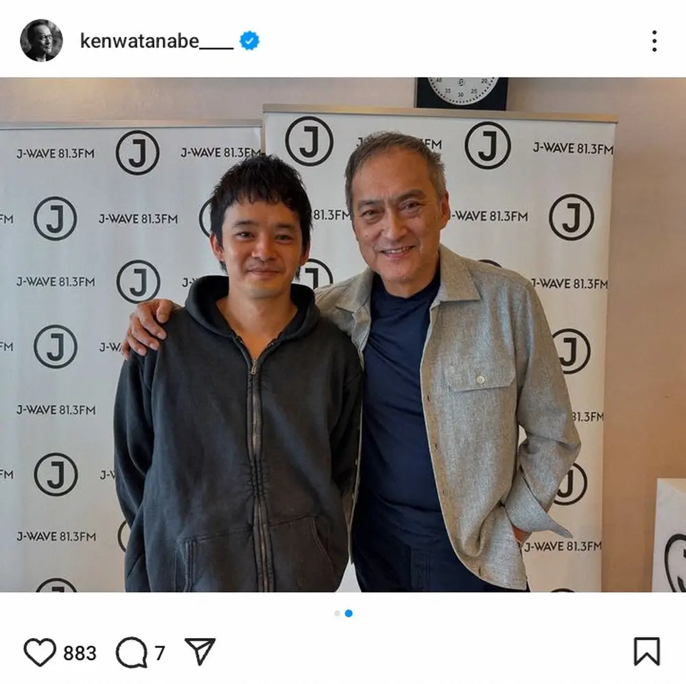 【画像・写真】渡辺謙「大きくなったなぁと親戚の気分」共演当時11歳だった人気俳優との“再会ショット”公開