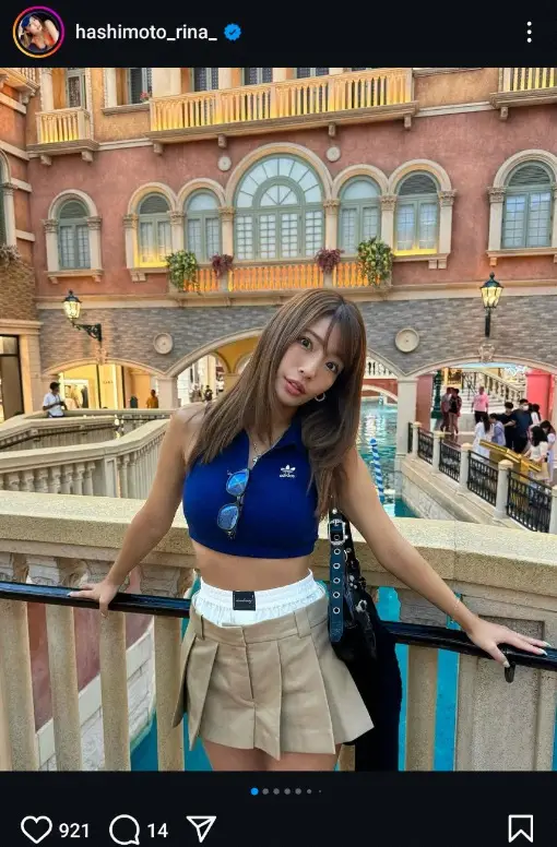 【画像・写真】橋本梨菜　超ミニスカ姿など“思い出ショット”公開に「女神」「可愛い過ぎる！！」「キレイ」