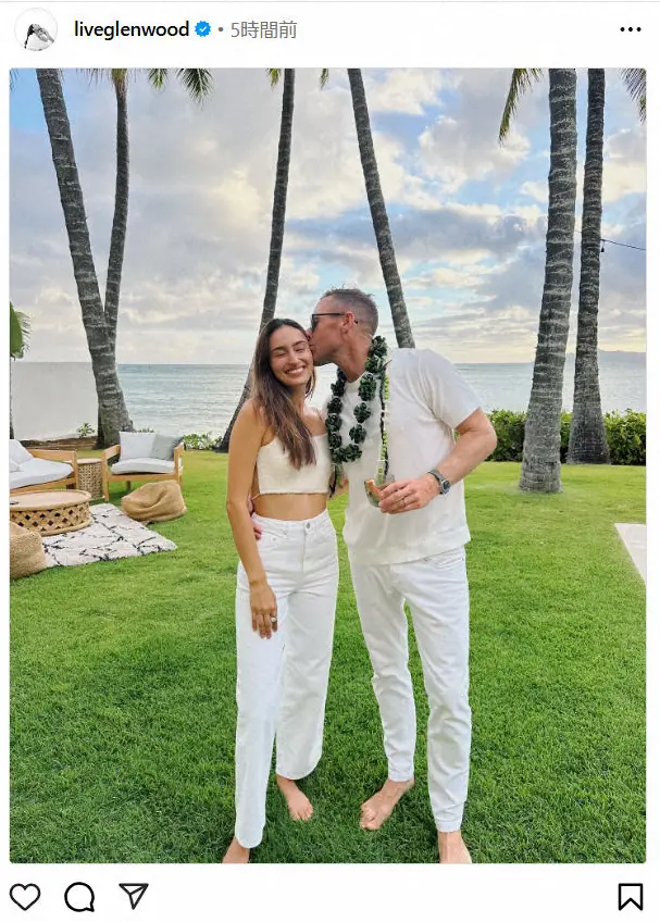 【画像・写真】長谷川潤　夫とのラブラブキス写真披露に「幸せが溢れて涙出ちゃう」「最高に憧れ」の声