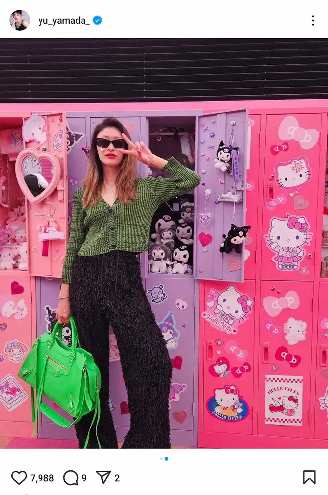 【画像・写真】40歳・山田優　原宿でのド派手ショットにファン「めちゃくちゃカッコ良い」「スタイルめっちゃ良い」