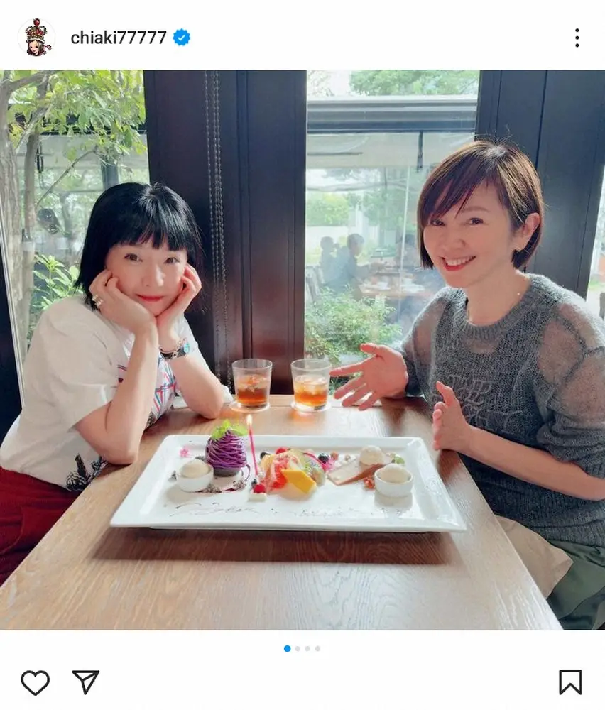 【画像・写真】千秋　“とても信頼できる大先輩”との2ショ公開「いつものランチだと思っていたからびっくり」