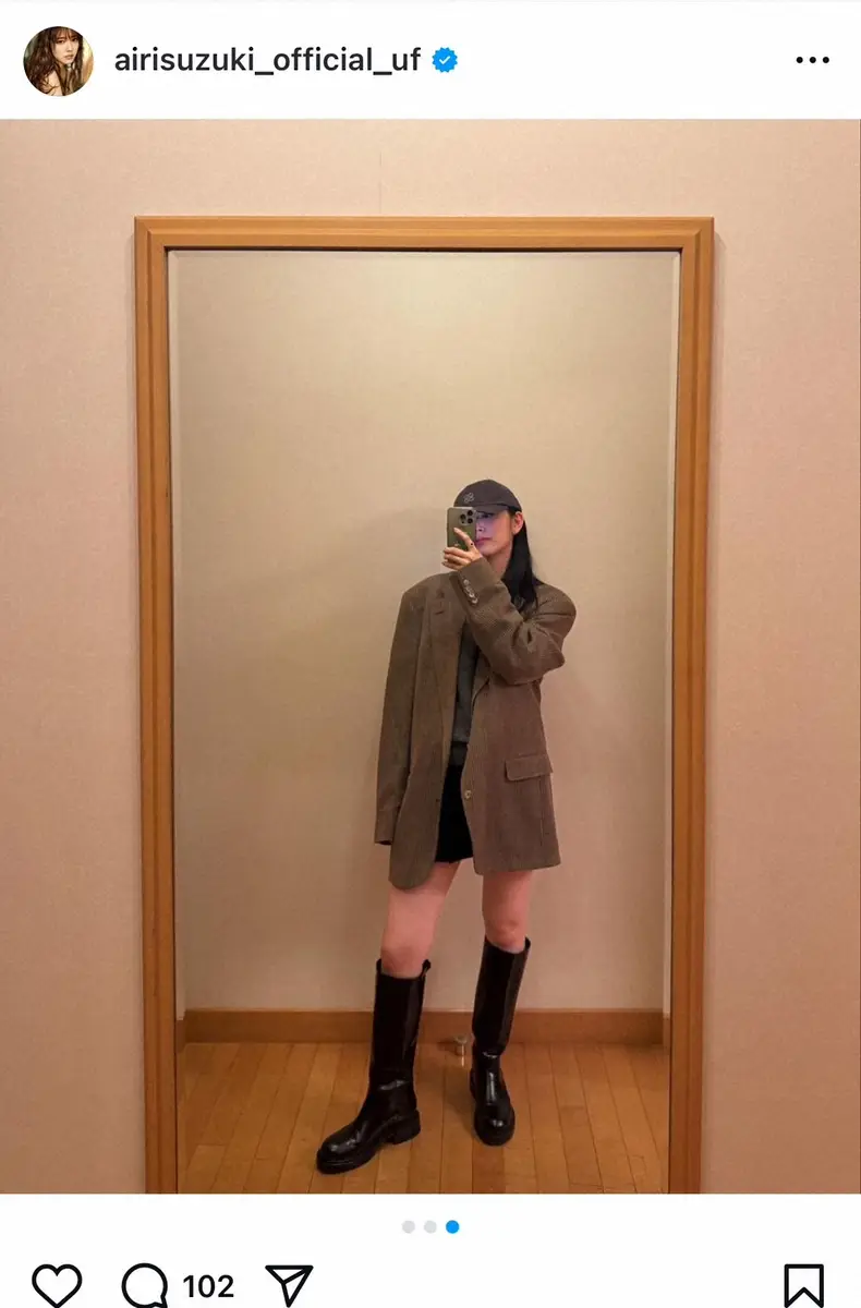 【画像・写真】鈴木愛理　美脚スラリ！カジュアルな秋の私服コーデにファンもん絶「スタイル良すぎて震える」「超タイプ」