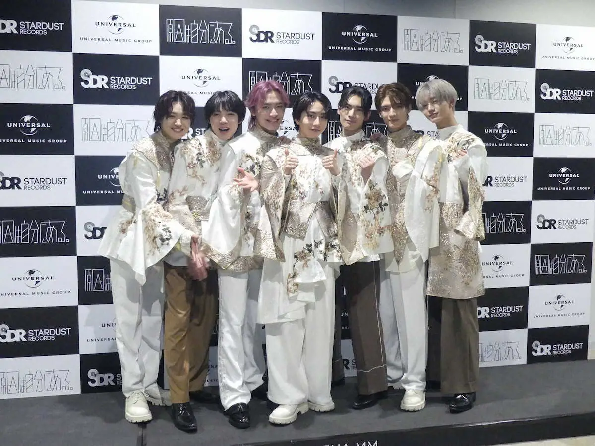 【画像・写真】ぴあアリーナMM公演を行った「原因は自分にある。」の（左から）大倉空人、小泉光咲、桜木雅哉、長野凌大、武藤潤、杢代和人、吉澤要人（撮影・高原俊太）