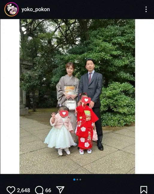 【画像・写真】永ちゃん長女の矢沢洋子　赤坂氷川神社での家族4ショット公開し「長女　七五三のお参りしてきました！」