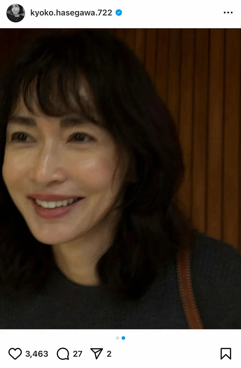 【画像・写真】長谷川京子　“セクシー”な新ヘアスタイルを披露　フォロワー感嘆「いい感じ」「マネしたい」の声