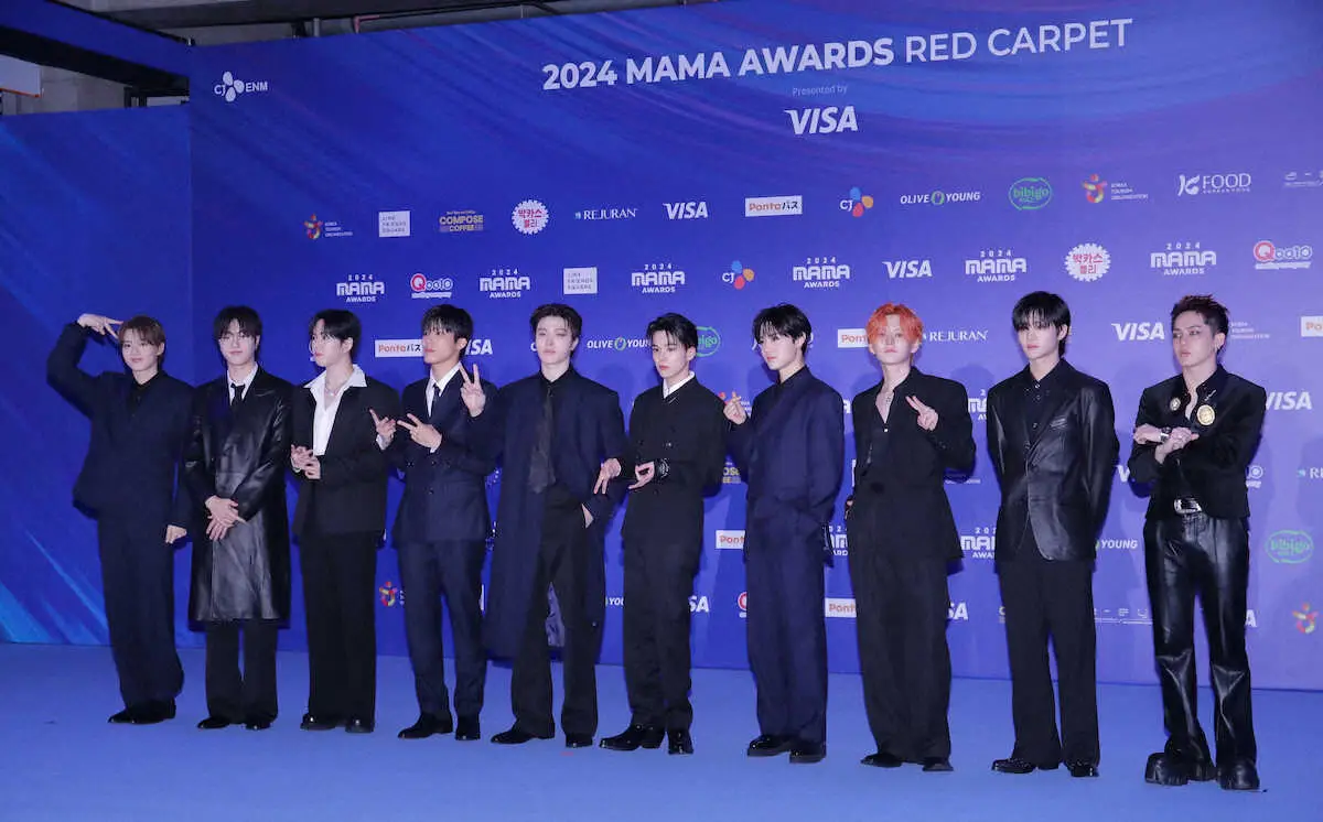 【画像・写真】TREASURE「お見せしたことないステージを用意」韓国最大級の音楽賞　ブラックコーデで歓声浴びる