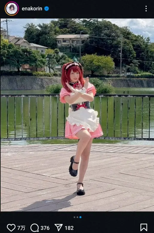 【画像・写真】えなこ　涼宮ハルヒ“聖地コスプレ”披露に「えなこが西宮北口に！！！」「クオリティー最高」