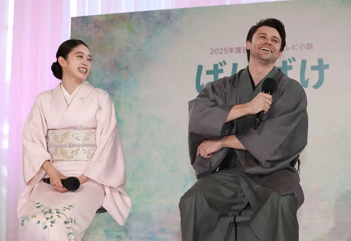 【画像・写真】朝ドラ「ばけばけ」のヒロイン高石あかり＆夫役・バストウが物語の舞台、松江へ「虹見えた」「神秘的」