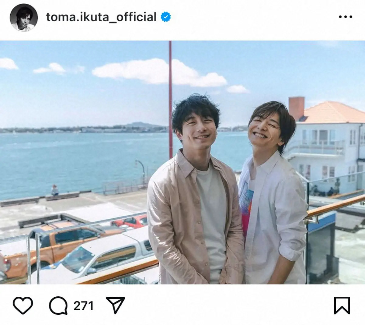 【画像・写真】生田斗真　共演俳優とのほっこり2ショットにファンもん絶「えぐい」「最高の笑顔」「力抜ける」の声