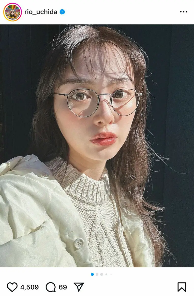 【画像・写真】内田理央「エモい」デジカメ写真で激レア?メガネ姿公開!ファン絶賛「似合う」「新鮮」「かわいい」の声