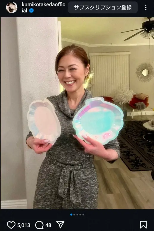 【画像・写真】武田久美子56歳　伝説の貝殻ビキニ“再現”に「貝が世界一似合う」「最高だよ！」「美しすぎる」