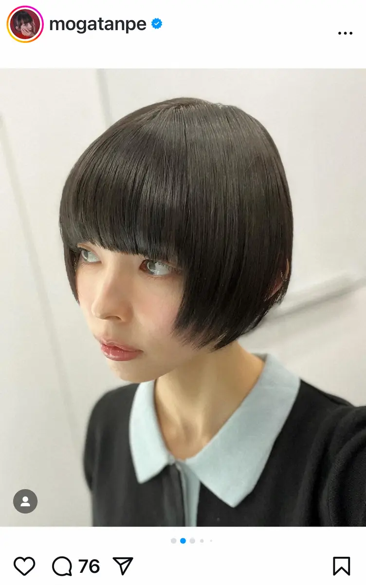【画像・写真】最上もが「こけし復活です」　バッサリカットで黒髪ショート変身　ファン「最高にかわいい」「安定感ある」