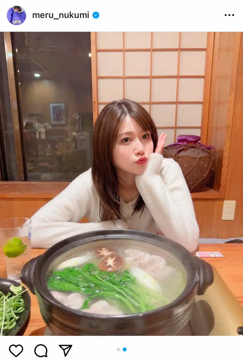 めるるの公式インスタグラム（@meru_nukumi)から - スポニチ Sponichi