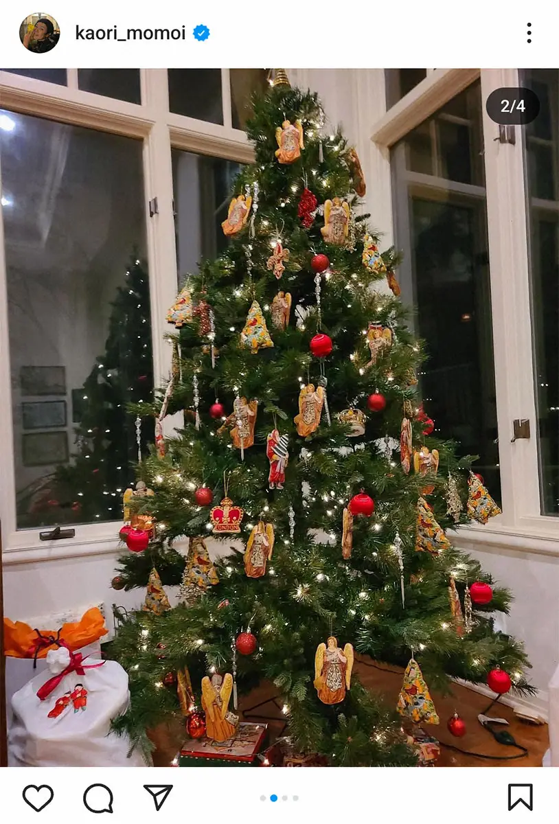 【画像・写真】桃井かおり　LAの自宅のクリスマスツリー披露　マリア様のチャームが「市原悦子さん似になってる」