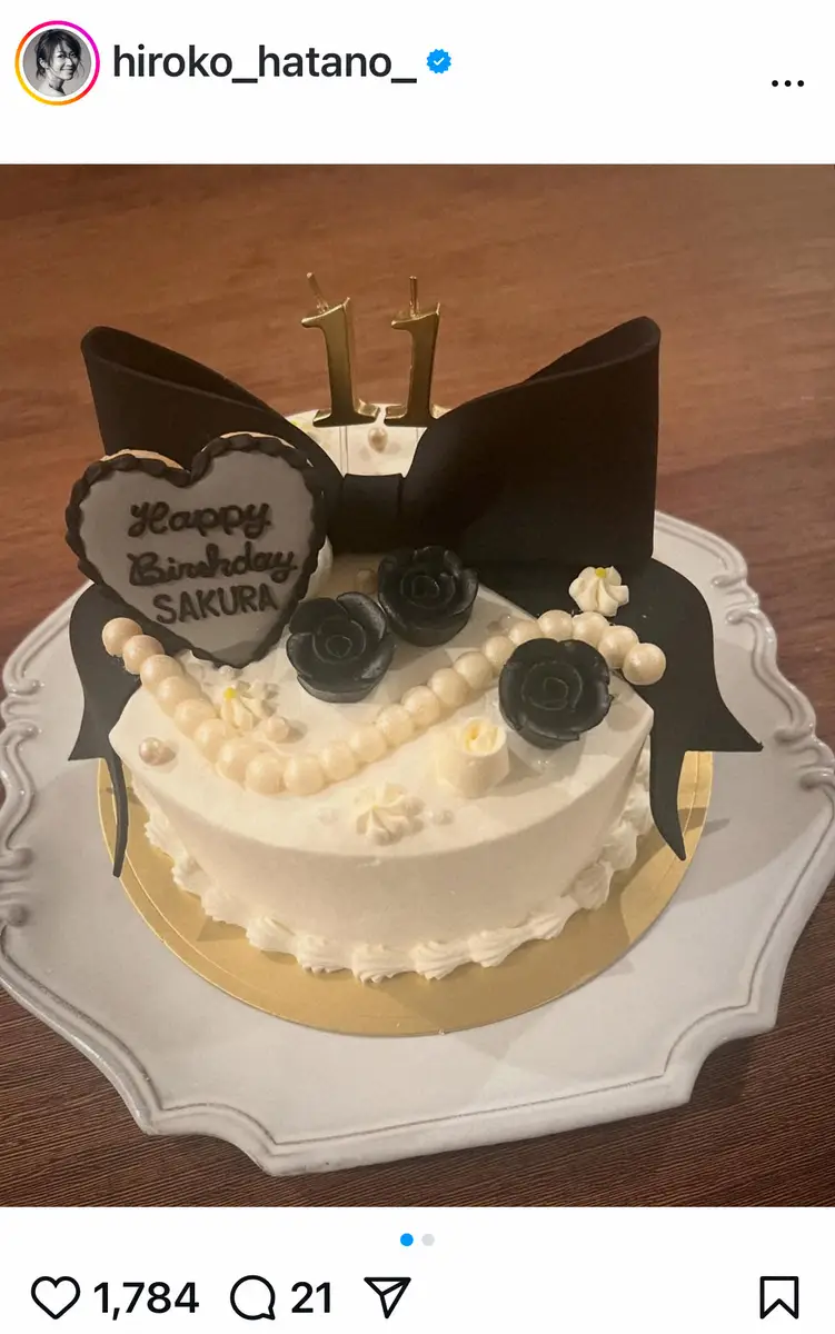 【画像・写真】49歳人気モデル　次女の11歳誕生日報告「あっという間に、来年は6年生」　夫は元サッカー日本代表