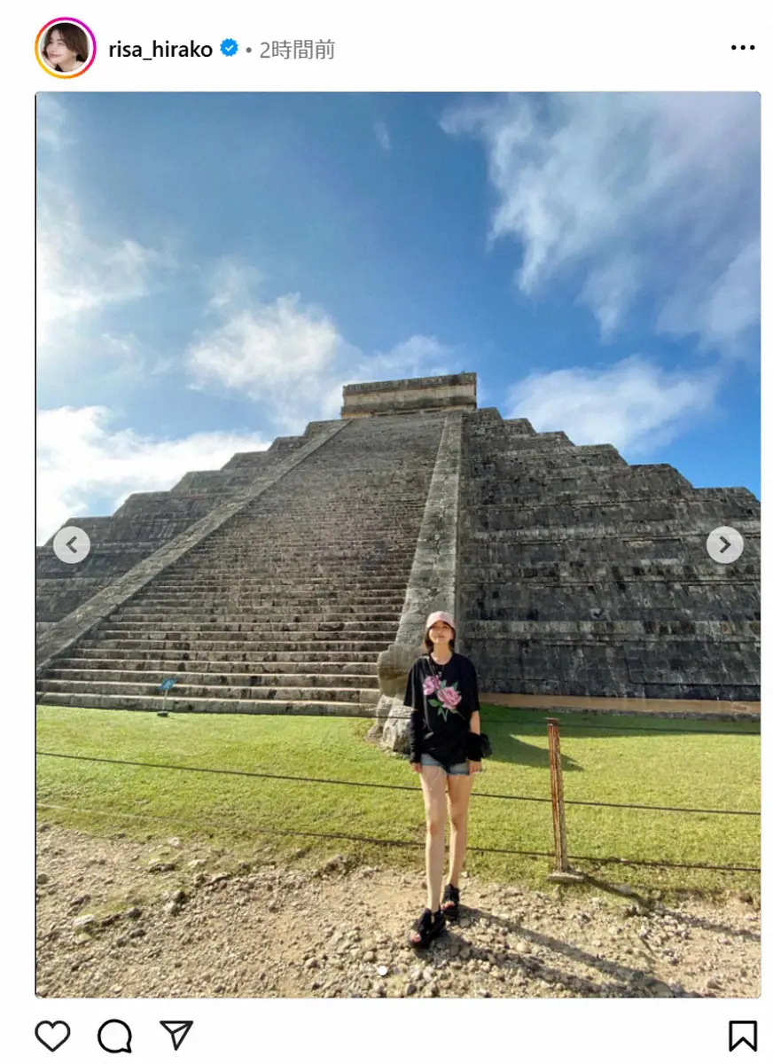 【画像・写真】平子理沙　念願の世界遺産「震え上がった思い出」も「感動」ファンも共感「凄い」「パワー感じる」