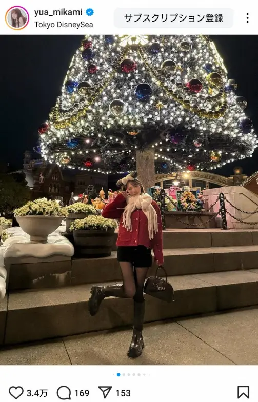 【画像・写真】三上悠亜　ショーパン姿のディズニーコーデ披露に「世界一かわいいミニー」「めっちゃ可愛い」