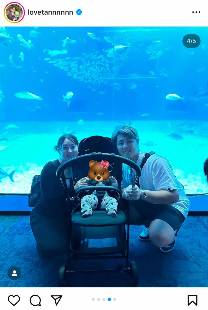 【画像・写真】元AKBアイドル　プロ野球選手のイケメン夫＆長女と家族旅行ショット　「本当に幸せそう」の声