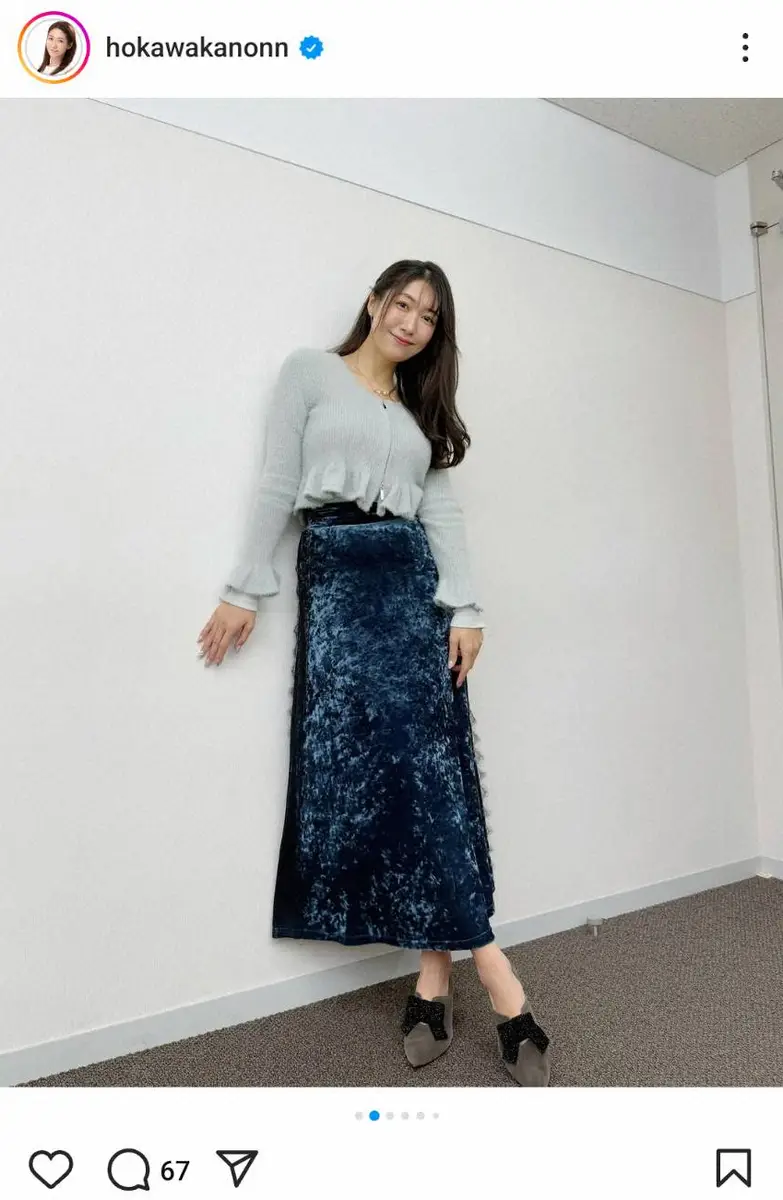 【画像・写真】美しすぎる気象予報士・穂川果音　クリスマスデートコーデ披露に「素敵で癒やされます」「とっても可愛い」