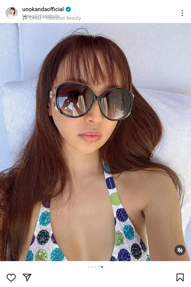 【画像・写真】49歳・神田うの　快晴の美脚ショットでセレブな休暇宣言「年明けまで暖かいところでゆっくり致します」