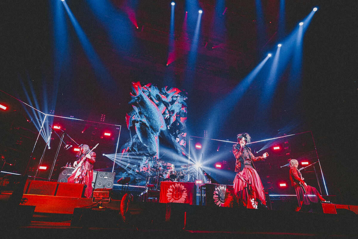 初の日本武道館公演を行ったDEZERTの（左から）Sacchan、SORA、千秋、Miyako（撮影・西槇太一）