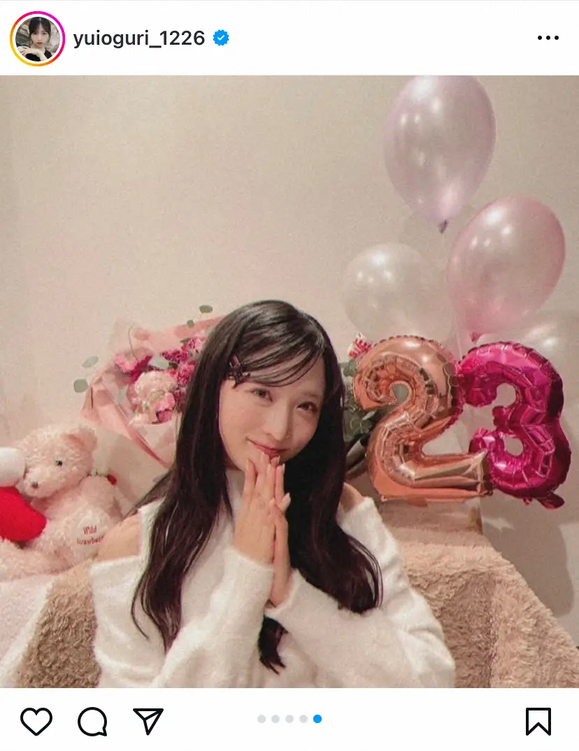 【画像・写真】AKB48小栗有以　「素敵な女性に近づけるように」　ケーキ見つめる誕生日ショットに祝福の声殺到