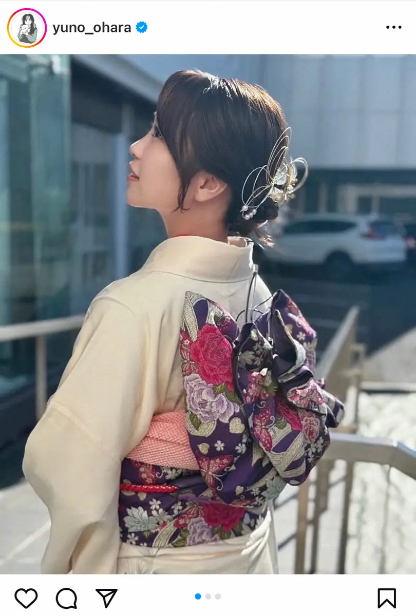 【画像・写真】大原優乃　地元・鹿児島で仕事始め！　晴れ着姿に反響「ビューティー」「べっぴんさん」「可愛い」