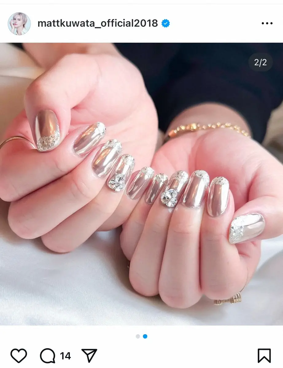 【画像・写真】Matt“運気アップ”きらびやかな「2025年初ネイル」　ファンくぎ付け「さすがすぎる…」