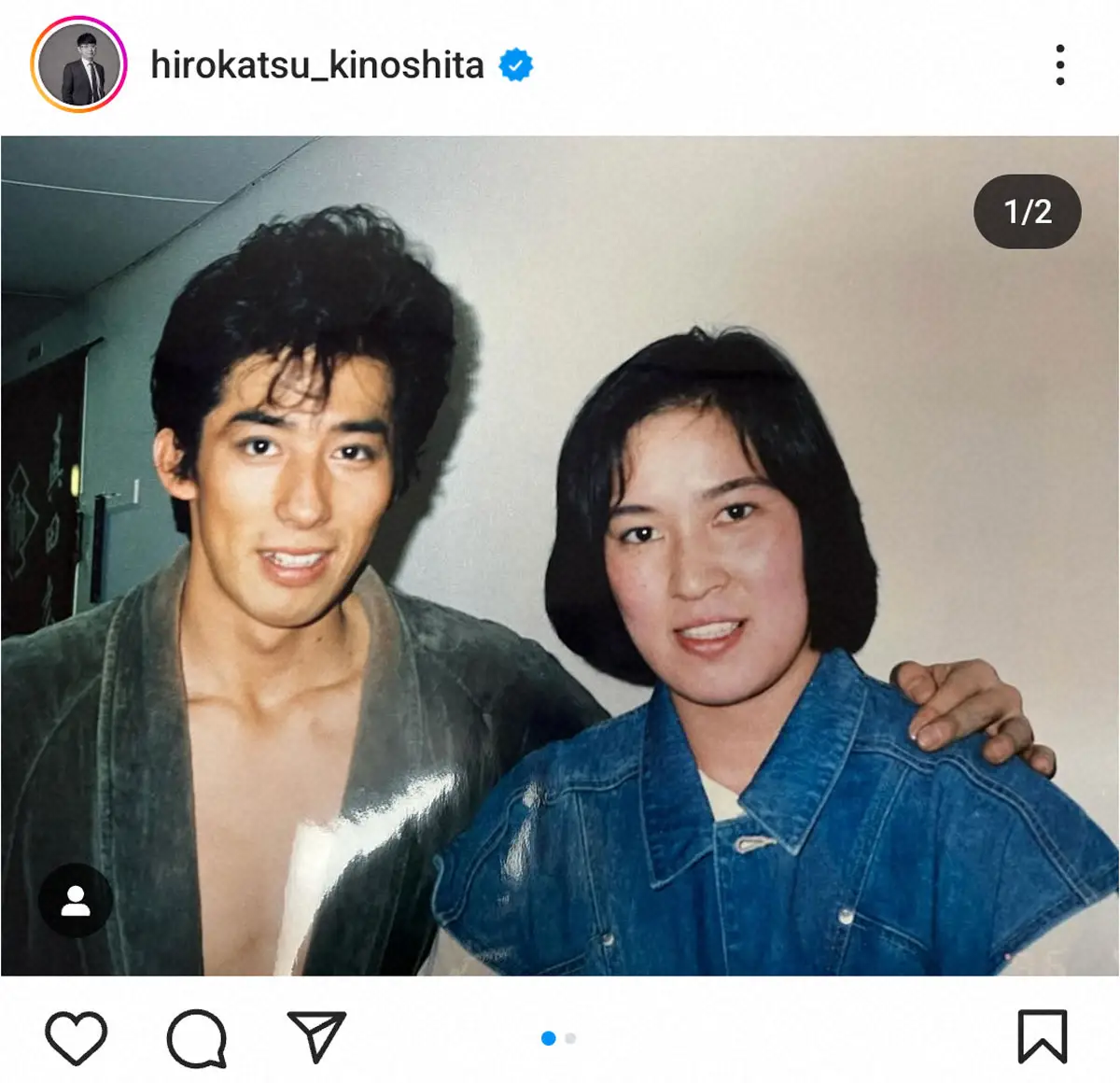 【画像・写真】木下博勝氏　妻・ジャガー横田の理想の男性は国際派大物俳優と明かす　貴重ショットに「美男美女」の声