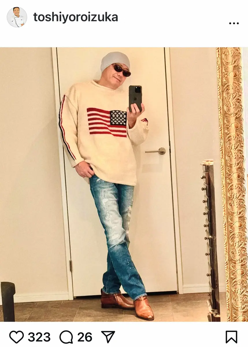 【画像・写真】鎧塚俊彦氏　「折角だから」妻・川島なお美さん愛用の品々でのコーデ姿に反響「センス抜群」「さすが」