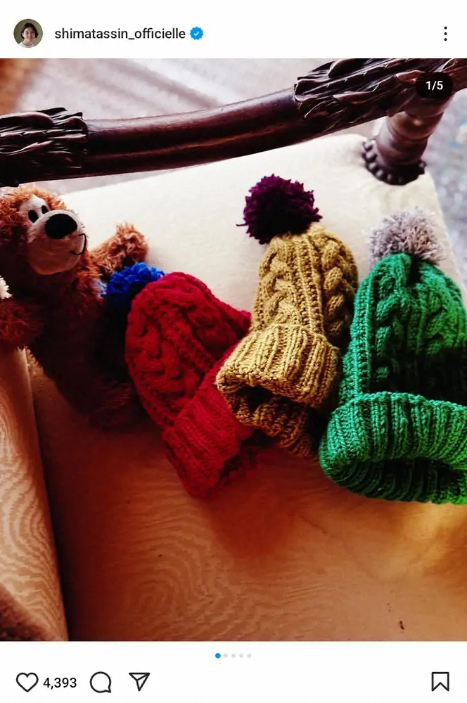 【画像・写真】“伝説の家政婦”タサン志麻さんは編み物の腕前もプロ級！「子供達にプレゼントしました」